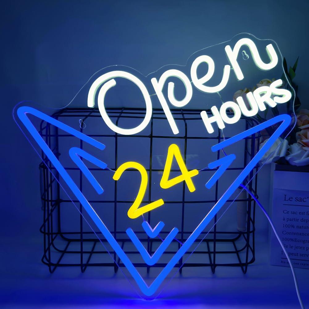 Decor Lighting Opening Hours - 24시간 영업 네온사인 조광 가능 LED