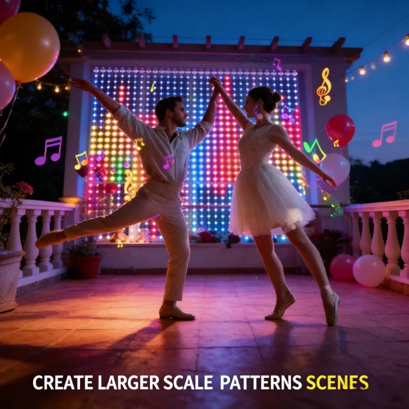 Fairy Light Curtain - 스마트 400LED 커튼 조명, 음악 동기화