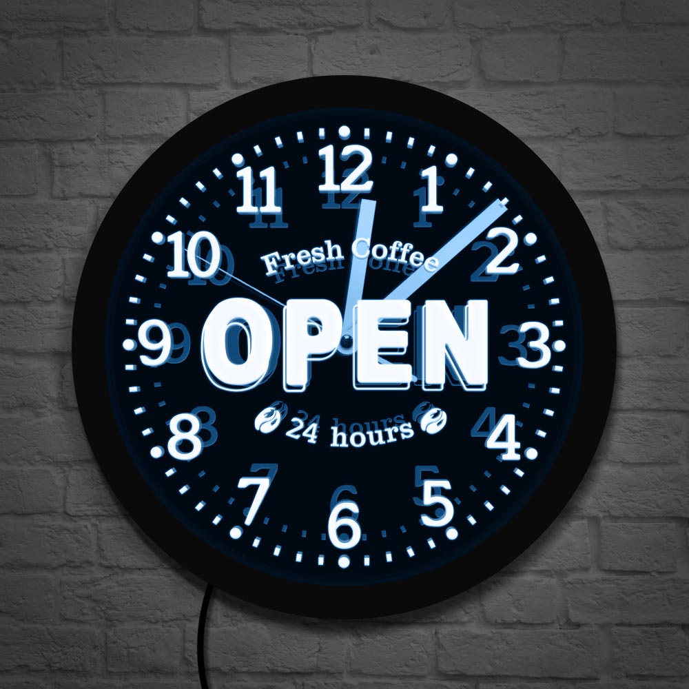 Decor Lighting Opening Hours - 신선한 커피 24시간 영업 LED 네온사인