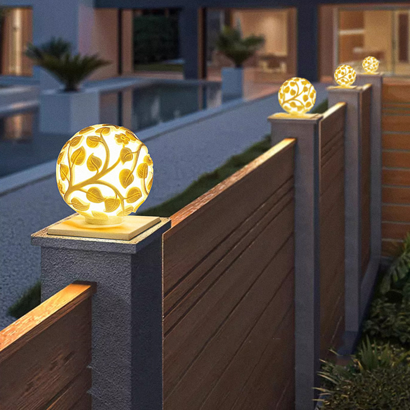 Garden Lighting Decor - 야외 기둥 조명 태양광 LED 기둥