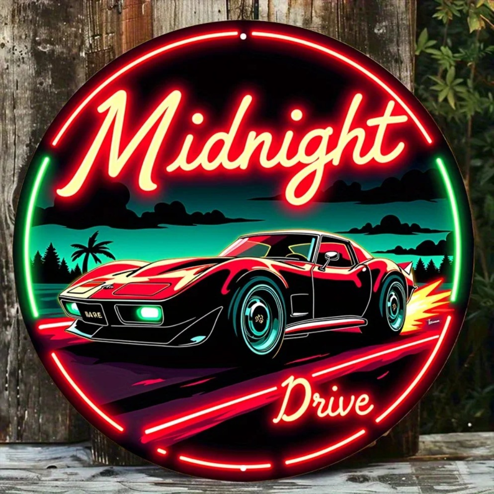 Vintage Lighting Decor - 빈티지 네온 자동차 간판 미드나잇 드라이브