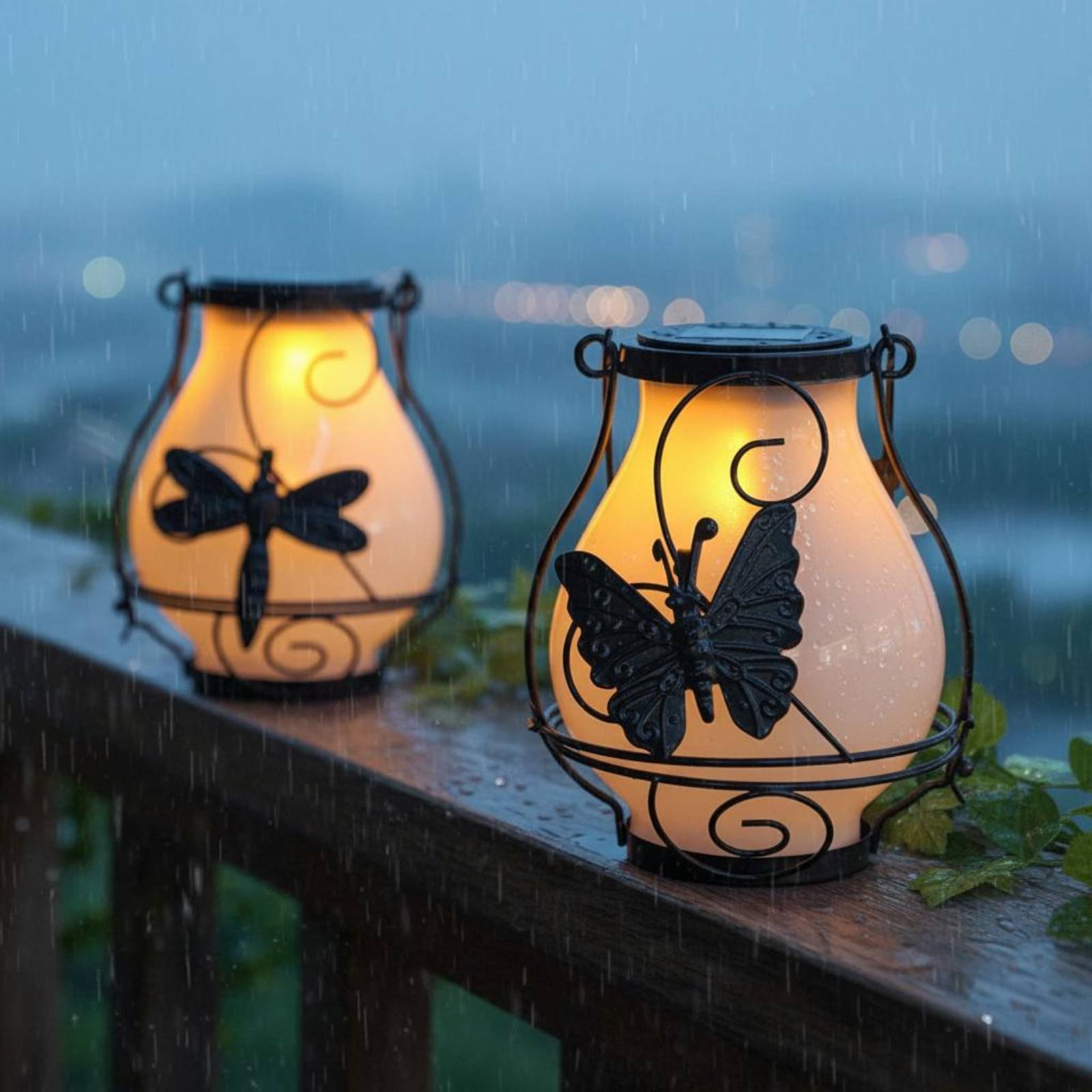Garden Lighting Decor - 태양열 나비 랜턴 방수 나비 태양열