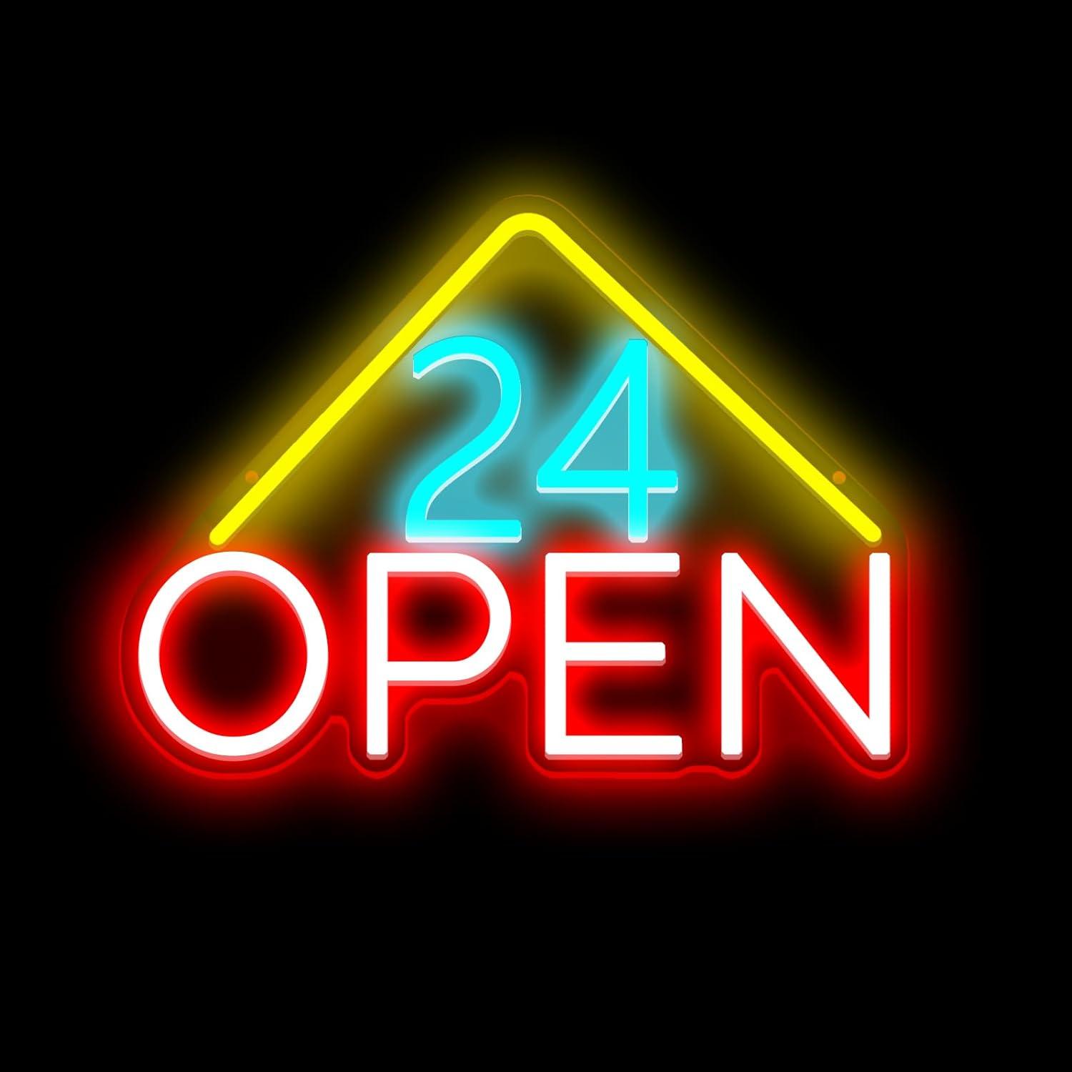 Decor Lighting Opening Hours - 24시간 영업 네온사인 USB 전원 LED