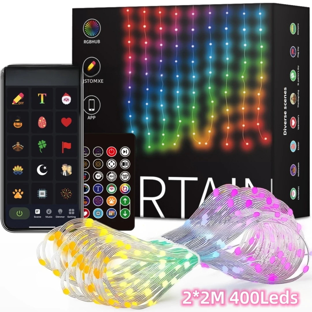 Fairy Light Curtain - USB 스마트 APP 애니메이션 커튼 라이트