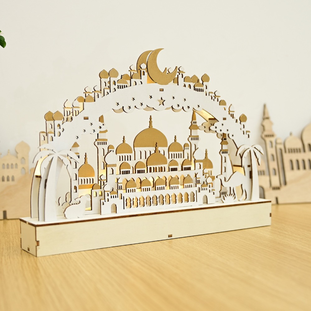 새로운 나무 LED 달 & 다리 램프 무슬림 이드 알피 - Lighting Decor Woodbridge 리뷰 및 가격