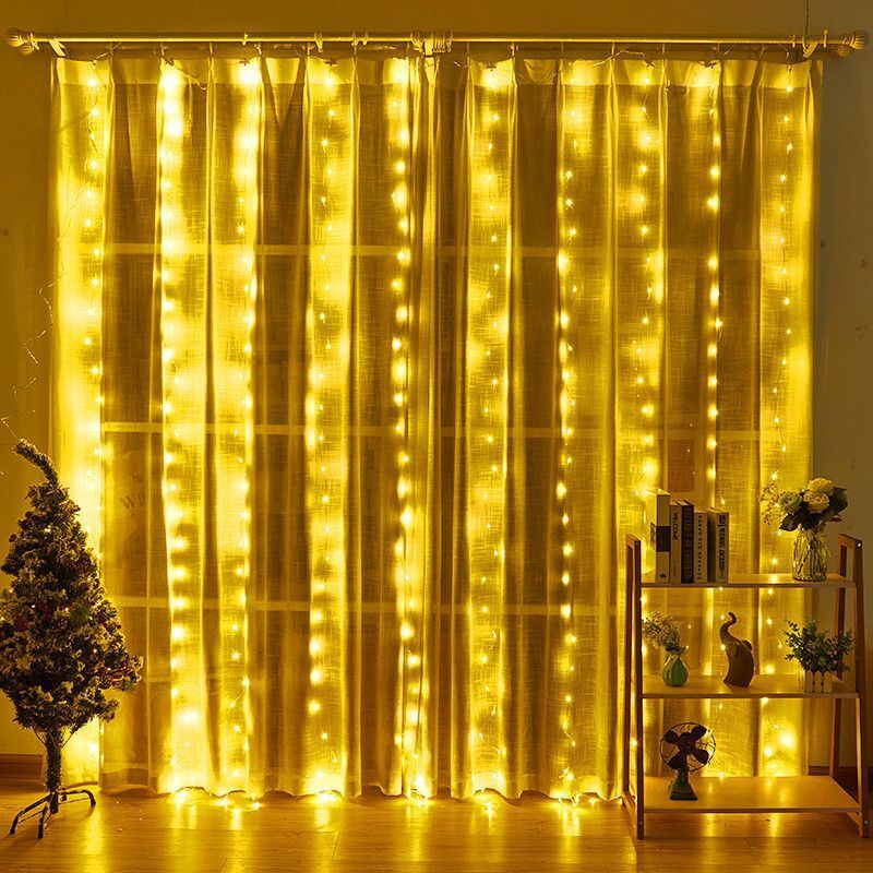 USB LED 커튼 문자열 조명 원격 제어 침실 휴일  - Fairy Light Curtain 리뷰 및 가격