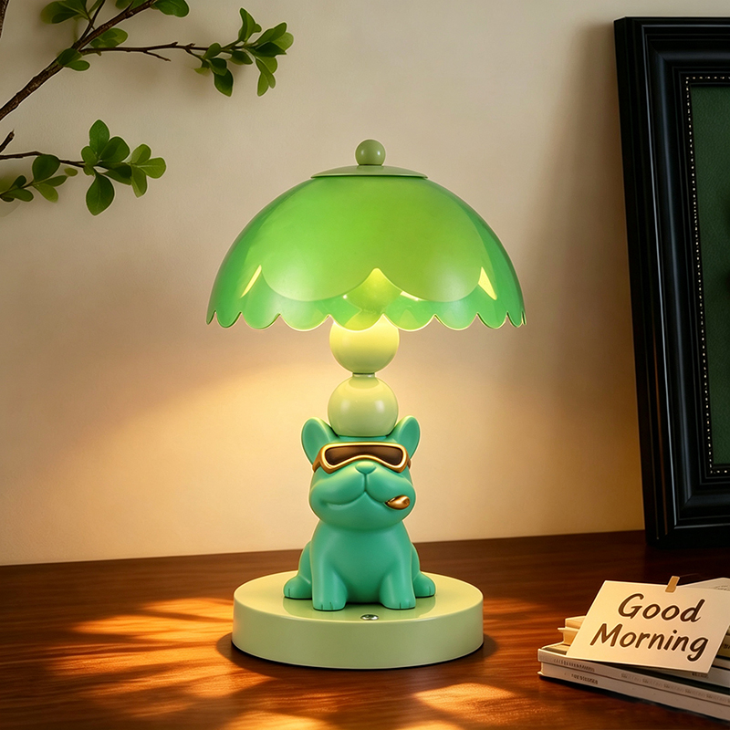 멋진 레진 프렌치 불독 테이블 램프 USB 충전식 피규 - Unique Lighting Decor 리뷰 및 가격