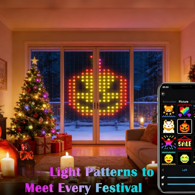 스마트 400LED 커튼 조명, 음악 동기화 DIY 요 - Fairy Light Curtain 리뷰 및 가격