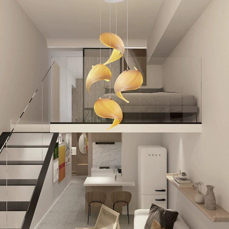 일본의 독특한 나무 LED 펜던트 램프 크리 에이 티브 - Unique Lighting Decor 리뷰 및 가격