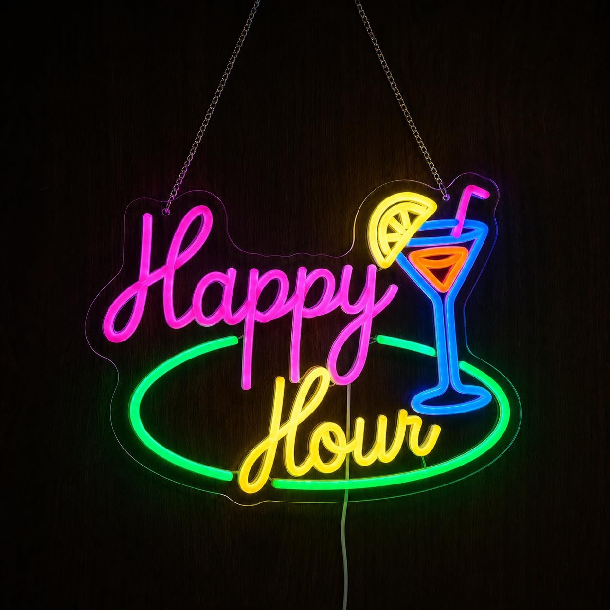해피 아워 칵테일 LED 네온사인 벽걸이 네온 조명 램 - Decor Lighting Opening Hours 리뷰 및 가격