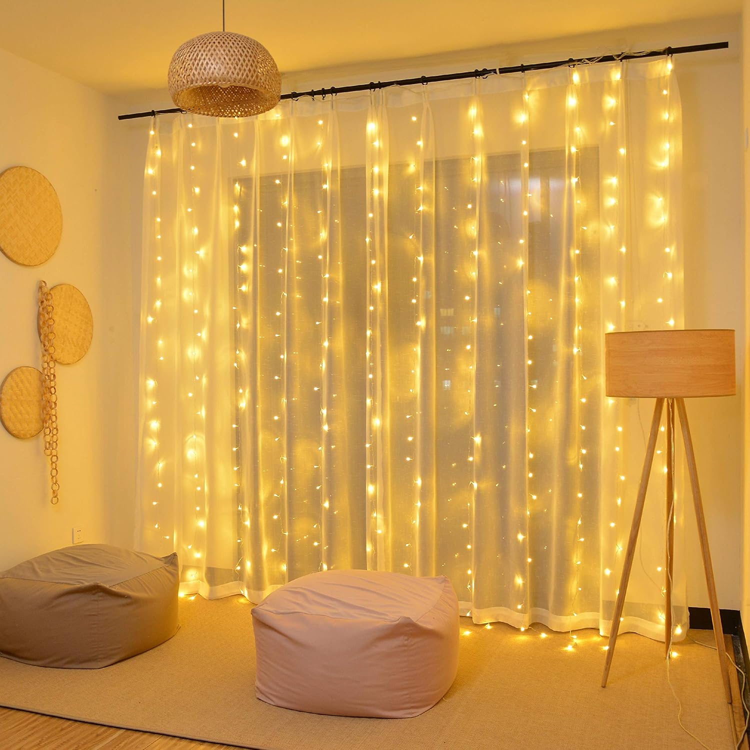 3m LED 커튼 스트링 조명 USB 페스툰 리모컨 방 - Fairy Light Curtain 리뷰 및 가격