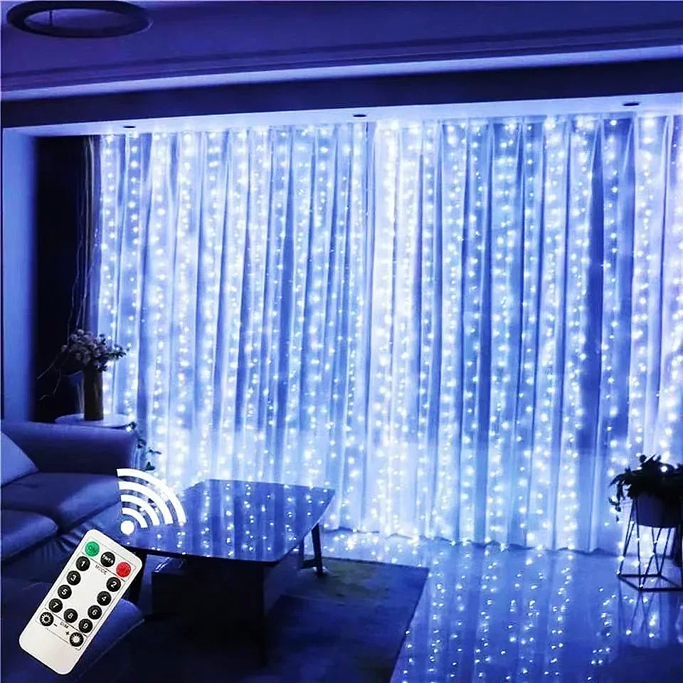 3m LED 커튼 스트링 조명 USB 페스툰 리모컨 방 - Fairy Light Curtain 리뷰 및 가격