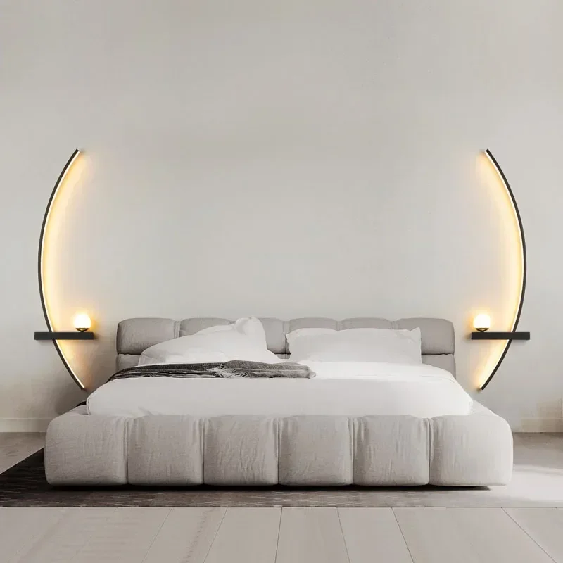 북유럽 LED 벽 램프 줄무늬 벽 조명기구 침실 침대  - Home Decor Lighting Manufacturer 리뷰 및 가격