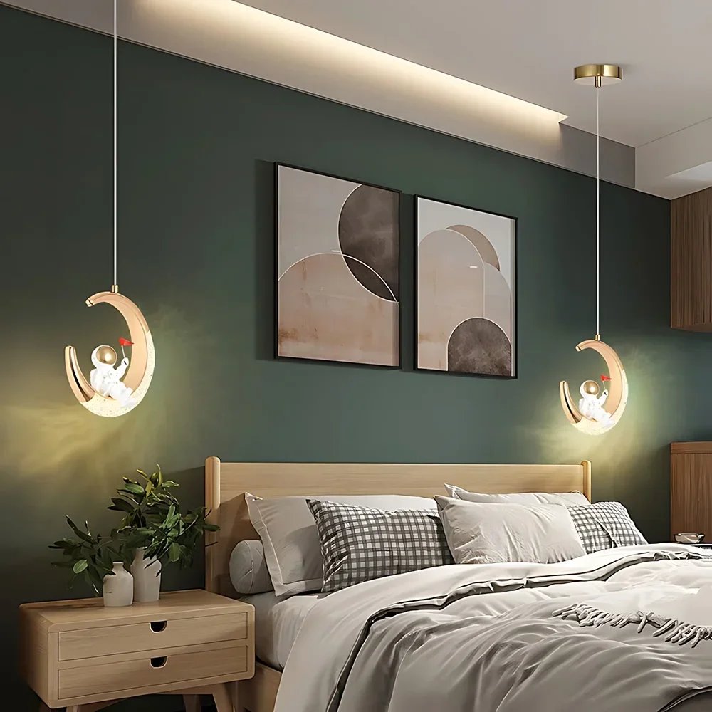 SANDYHA 현대 우주 비행사 샹들리에 달 램프 럭셔 - Unique Lighting Decor 리뷰 및 가격