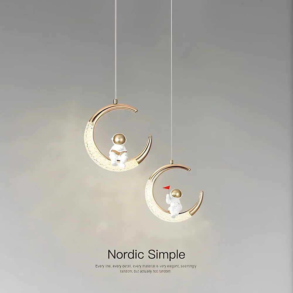 SANDYHA 현대 우주 비행사 샹들리에 달 램프 럭셔 - Unique Lighting Decor 리뷰 및 가격