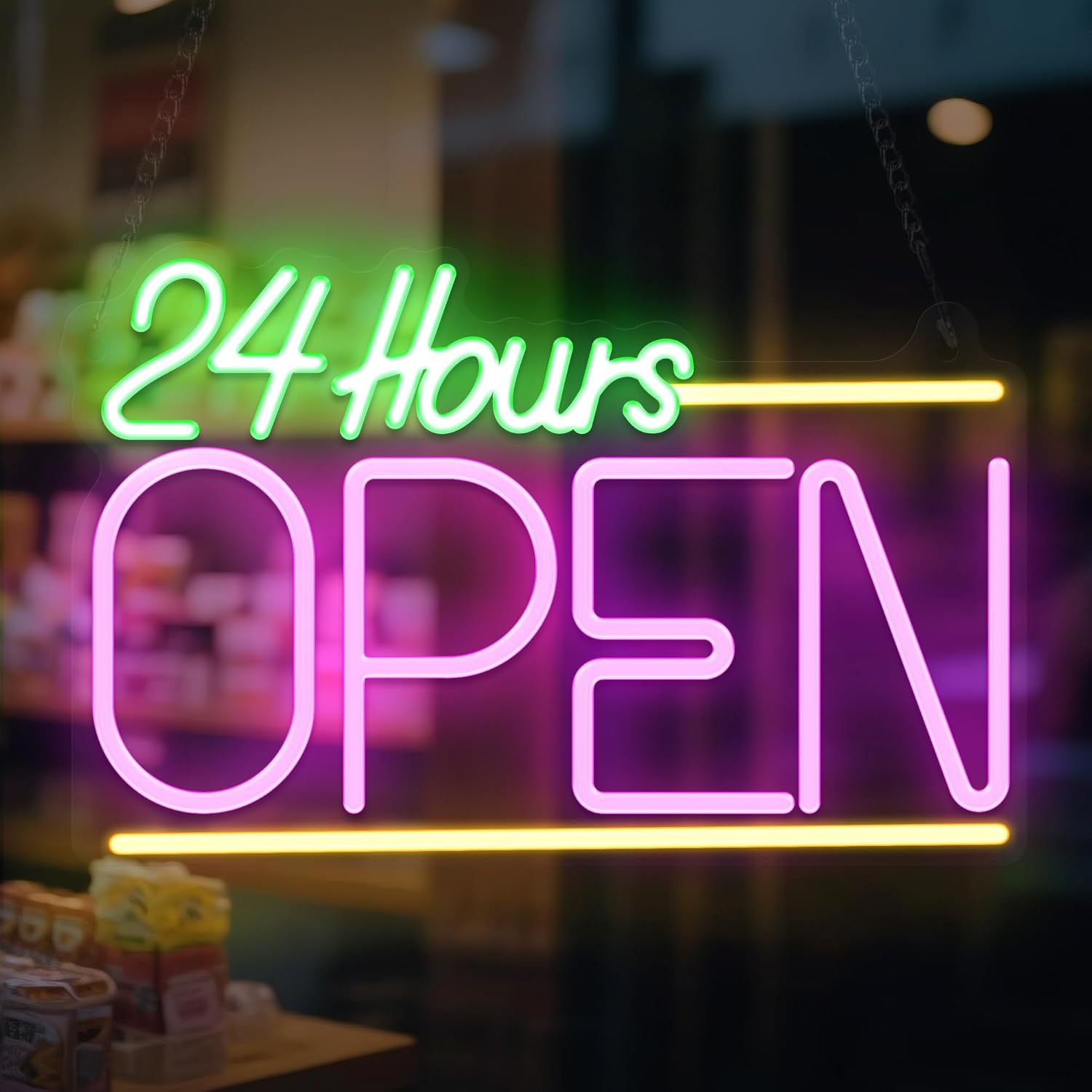 24시간 영업 네온사인 USB LED 조명 사업장 바  - Decor Lighting Opening Hours 리뷰 및 가격