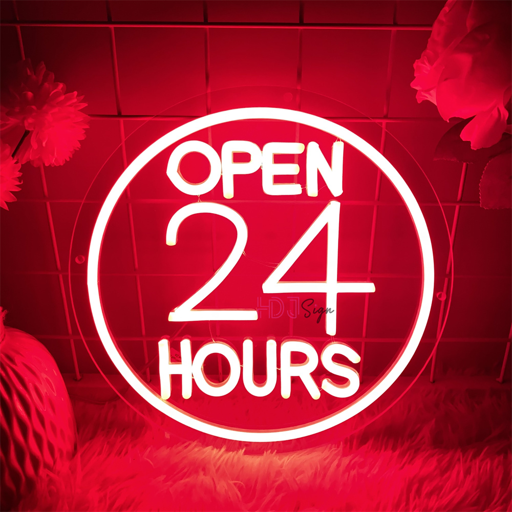 네온 LED 간판 24시간 커피 바 네온 LED 조명  - Decor Lighting Opening Hours 리뷰 및 가격