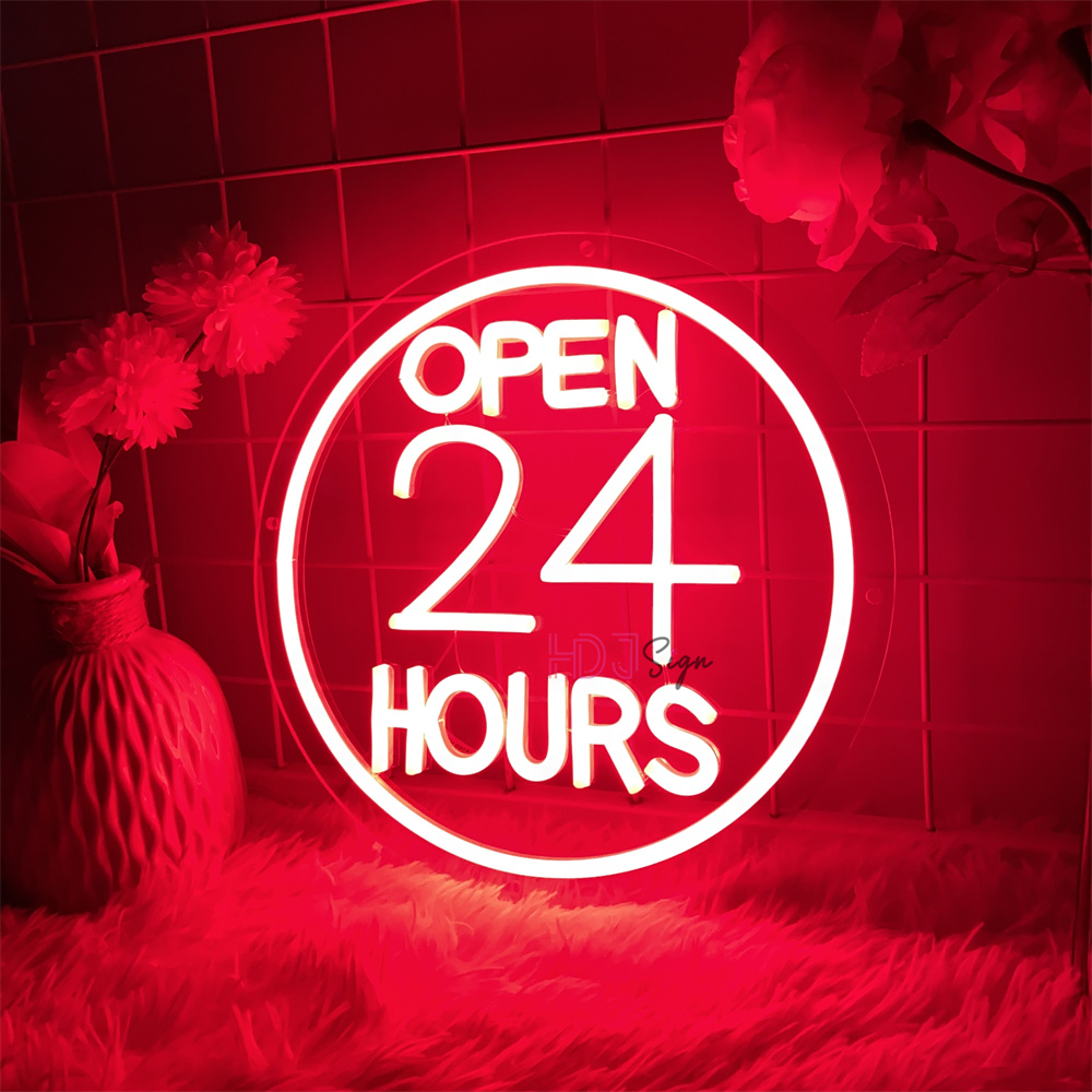 네온 LED 간판 24시간 커피 바 네온 LED 조명  - Decor Lighting Opening Hours 리뷰 및 가격