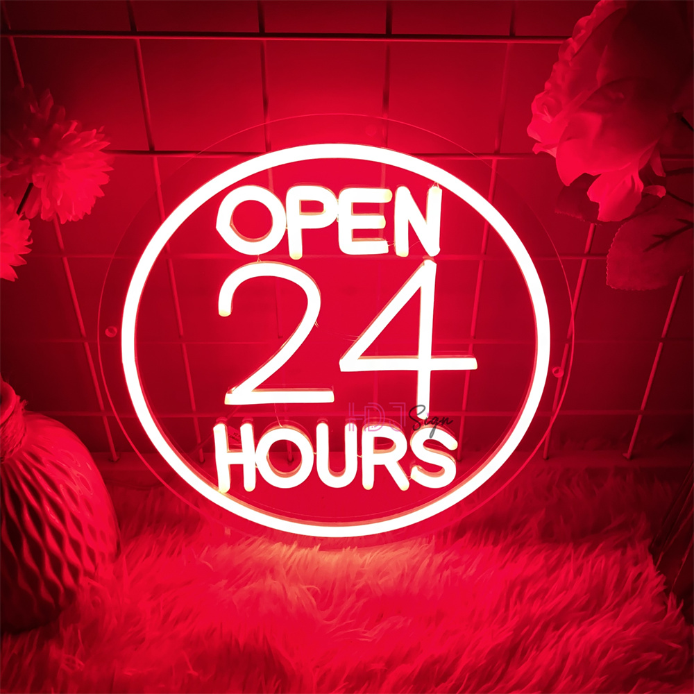 네온 LED 간판 24시간 커피 바 네온 LED 조명  - Decor Lighting Opening Hours 리뷰 및 가격
