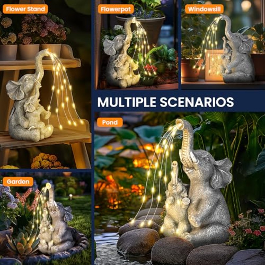 여성, 엄마, 할머니를 위한 태양광 정원 야외 조각상. - Garden Lighting Decor 리뷰 및 가격