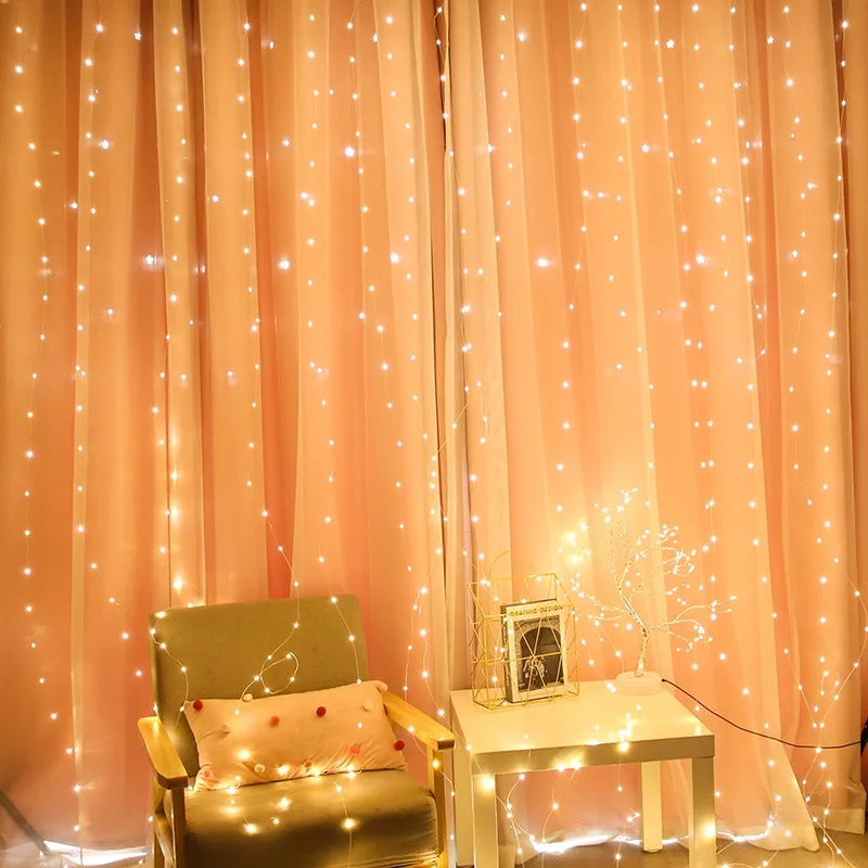 3M-6M 크리스마스 장식 리모컨 휴일 웨딩 동화 꽃  - Fairy Light Curtain 리뷰 및 가격