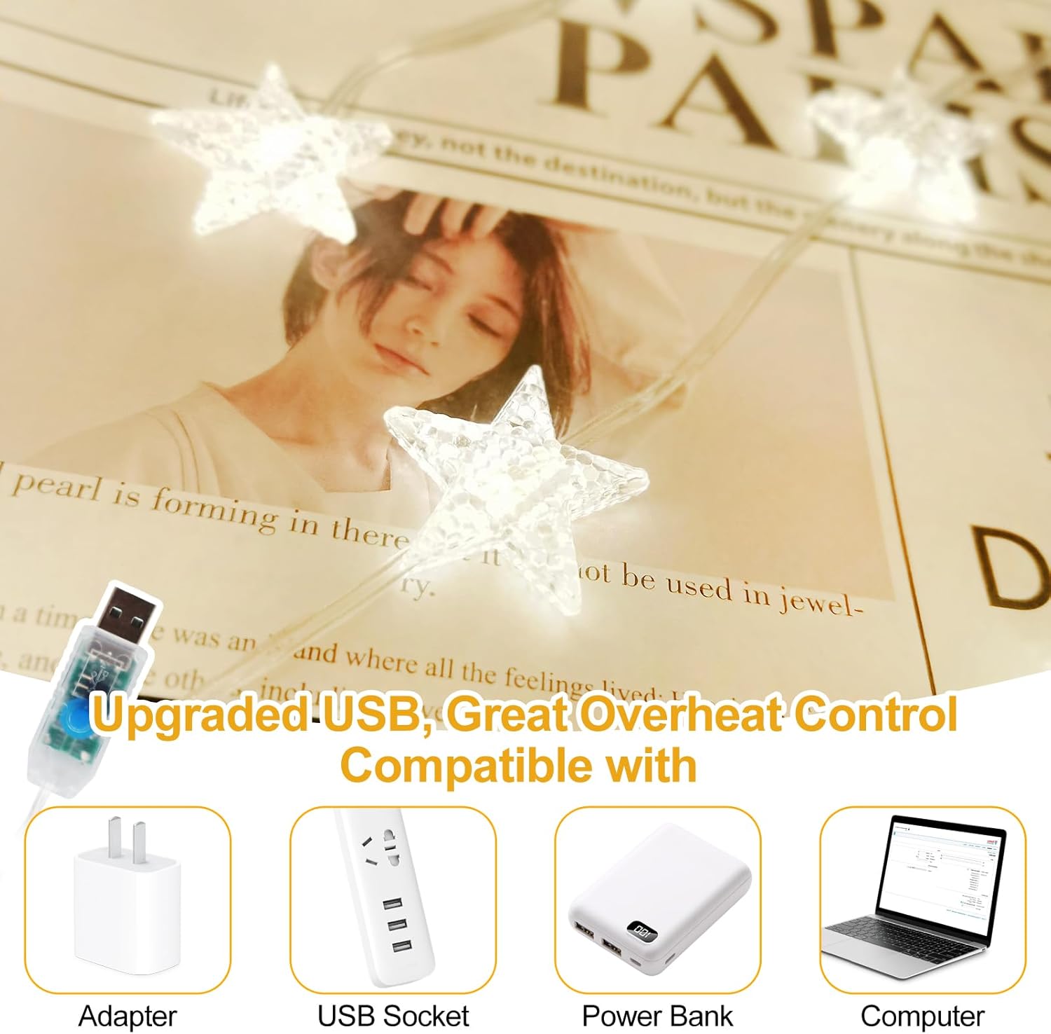 1pc 120 LED 스타 커튼 조명 매달려 스타 요정 - Fairy Light Curtain 리뷰 및 가격