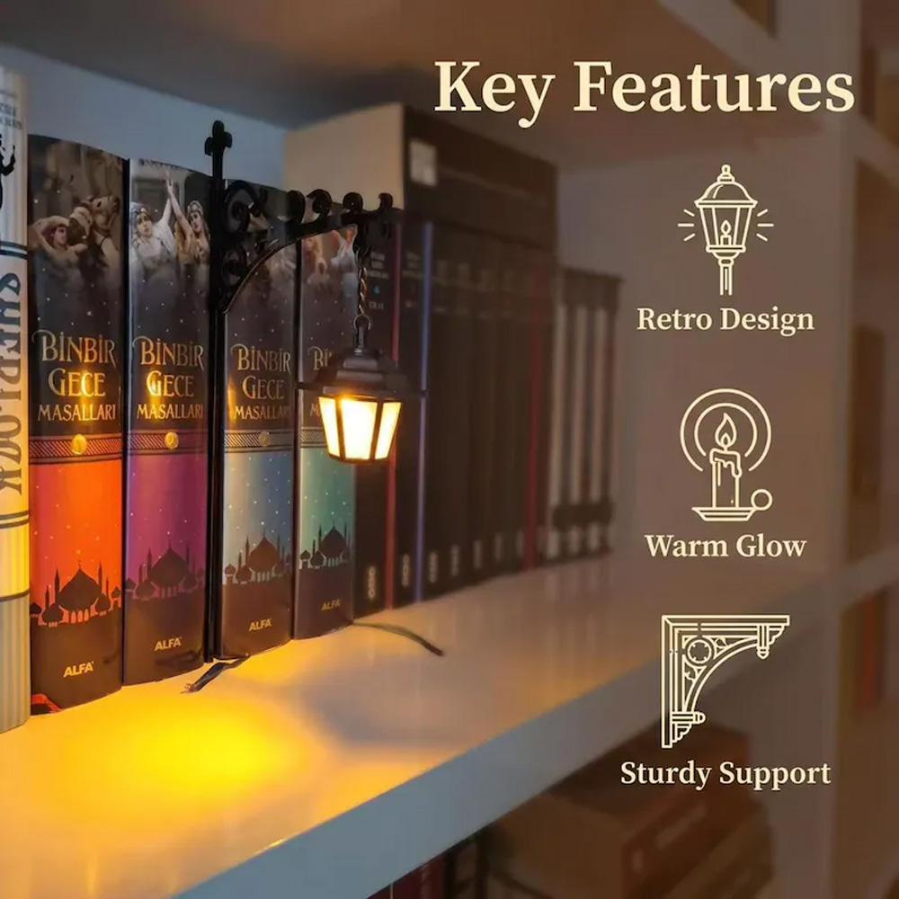 도서관 랜턴 장식용 책장 조명 레트로 도서관 랜턴 책장 - Decor Lighting & Decor Fires 리뷰 및 가격