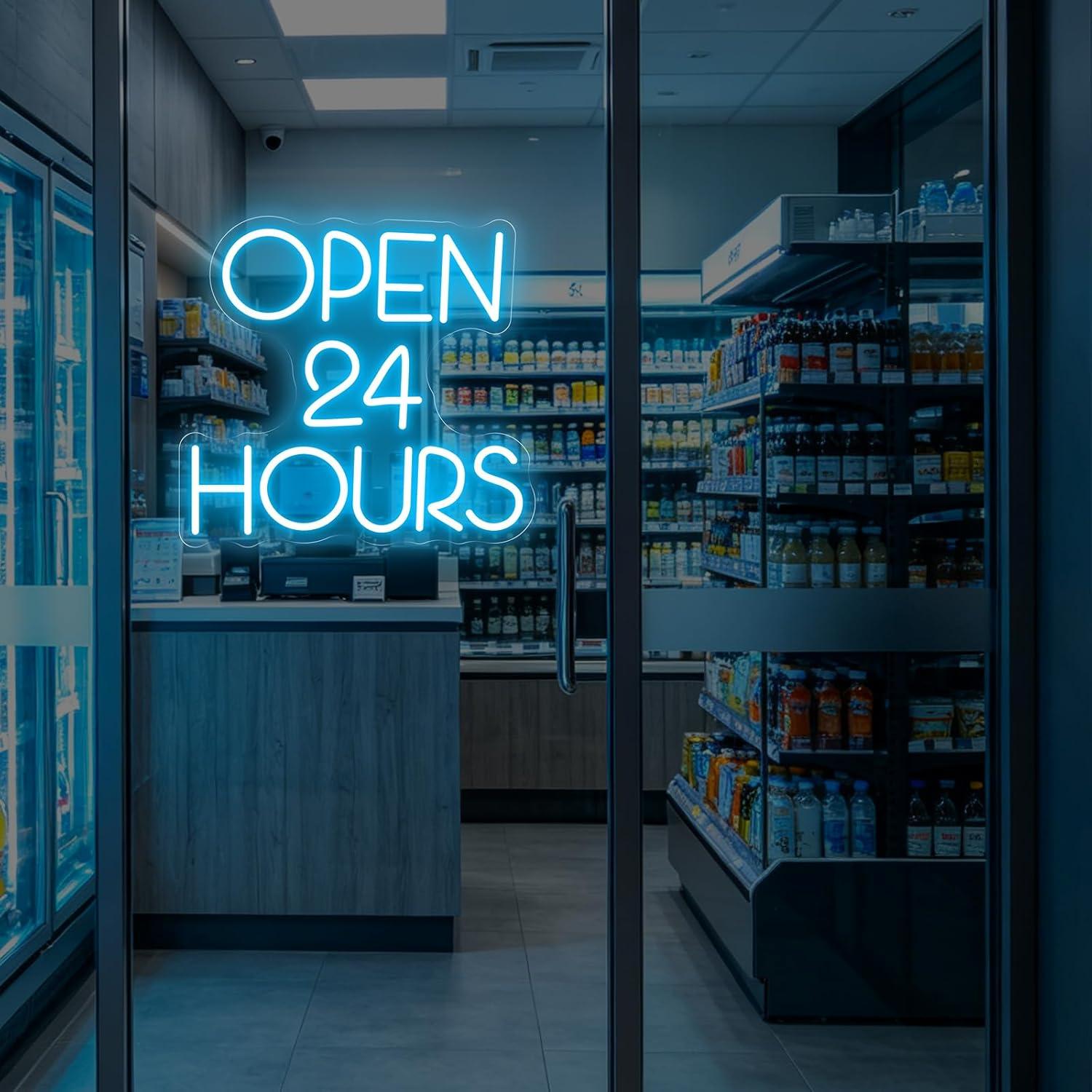 24시간 영업 네온사인 USB 디밍 가능 LED 조명  - Decor Lighting Opening Hours 리뷰 및 가격