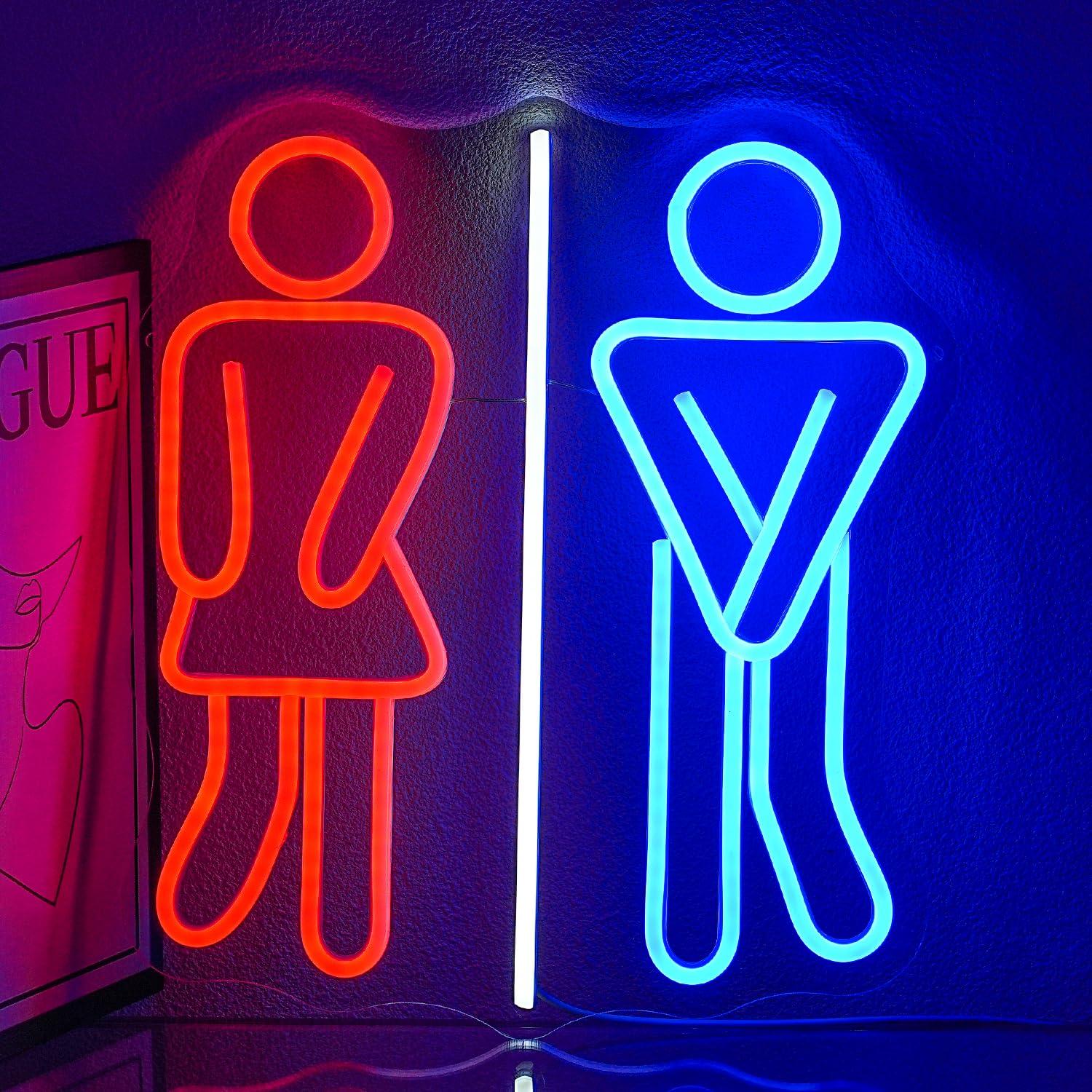 화장실 네온사인, 화장실용 USB 디밍 가능 LED 조 - Office Lighting Decor 리뷰 및 가격