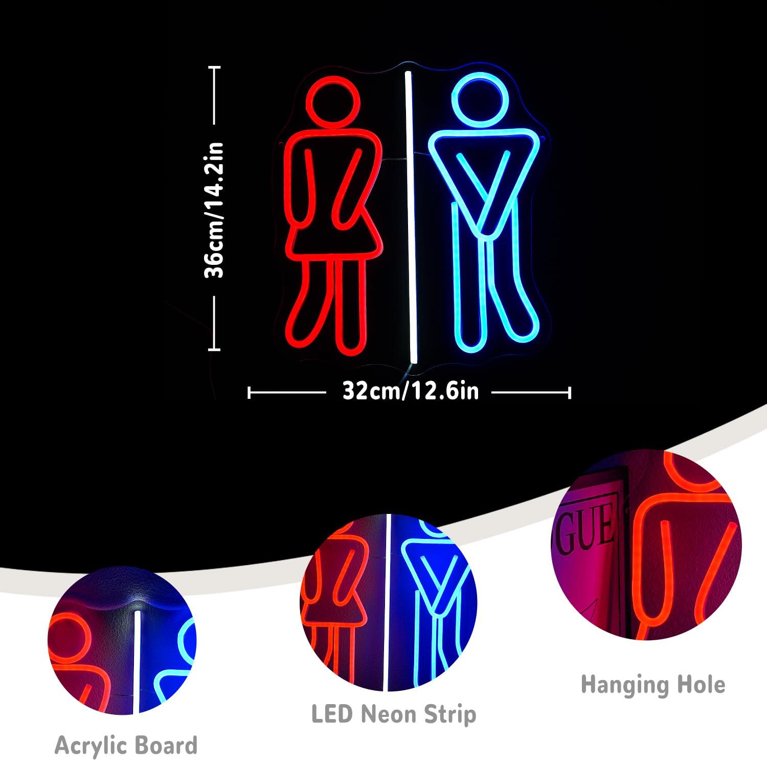 화장실 네온사인, 화장실용 USB 디밍 가능 LED 조 - Office Lighting Decor 리뷰 및 가격