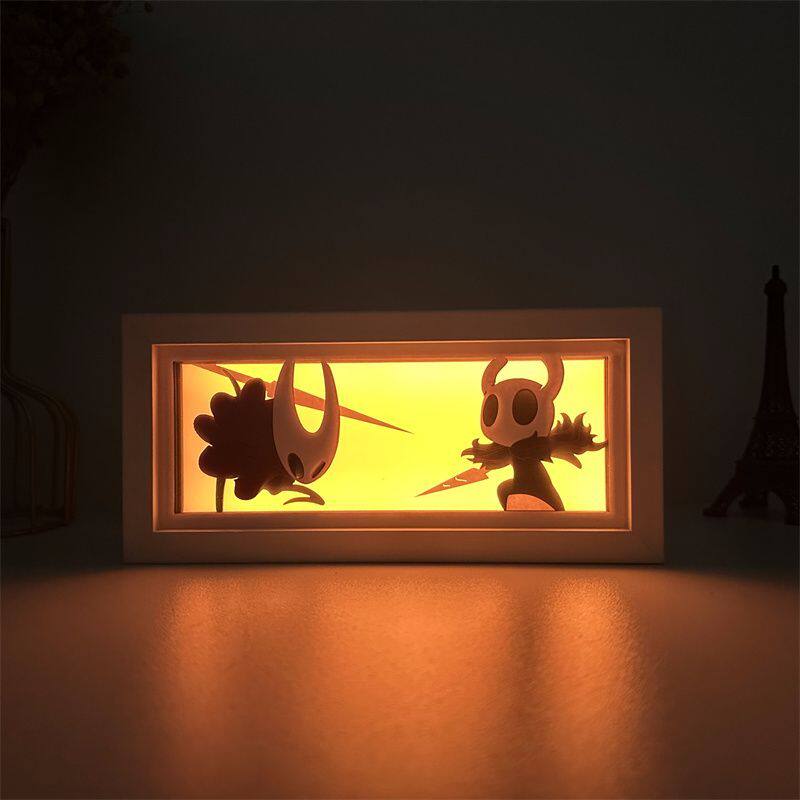 할로우 나이트 페이퍼 컷 라이트 박스 LED 무드등 게 - Lighting Room Decor Items 리뷰 및 가격