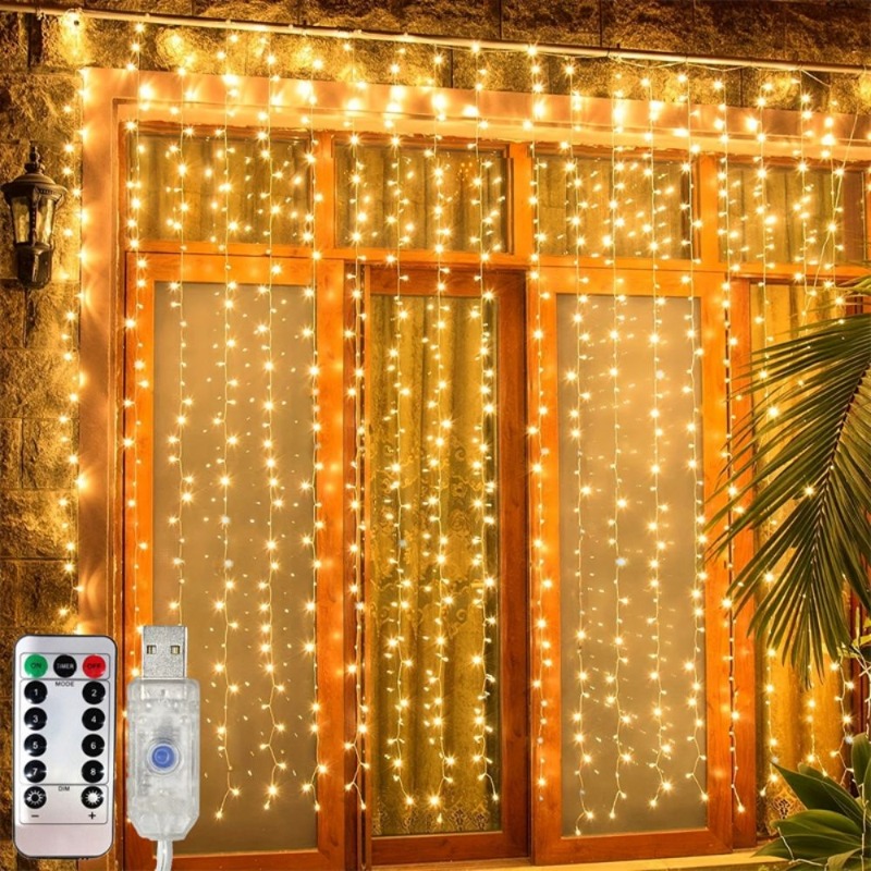 3/4/6m LED 커튼 스트링 라이트 가랜드 USB  - Fairy Light Curtain 리뷰 및 가격