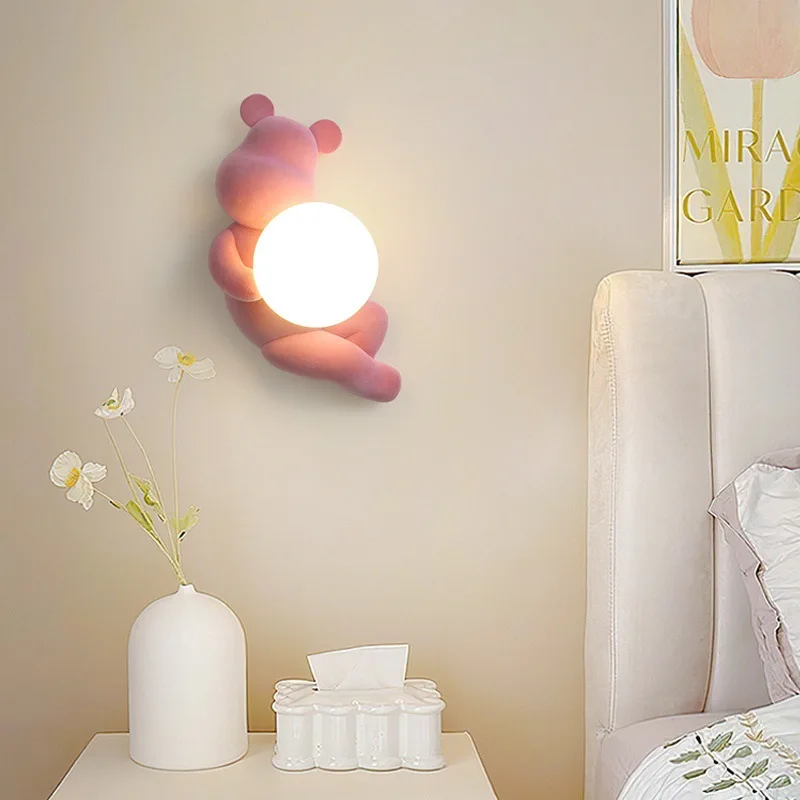 SANDYHA 다채로운 만화 곰 야간 조명 벽 램프 독 - Unique Lighting Decor 리뷰 및 가격