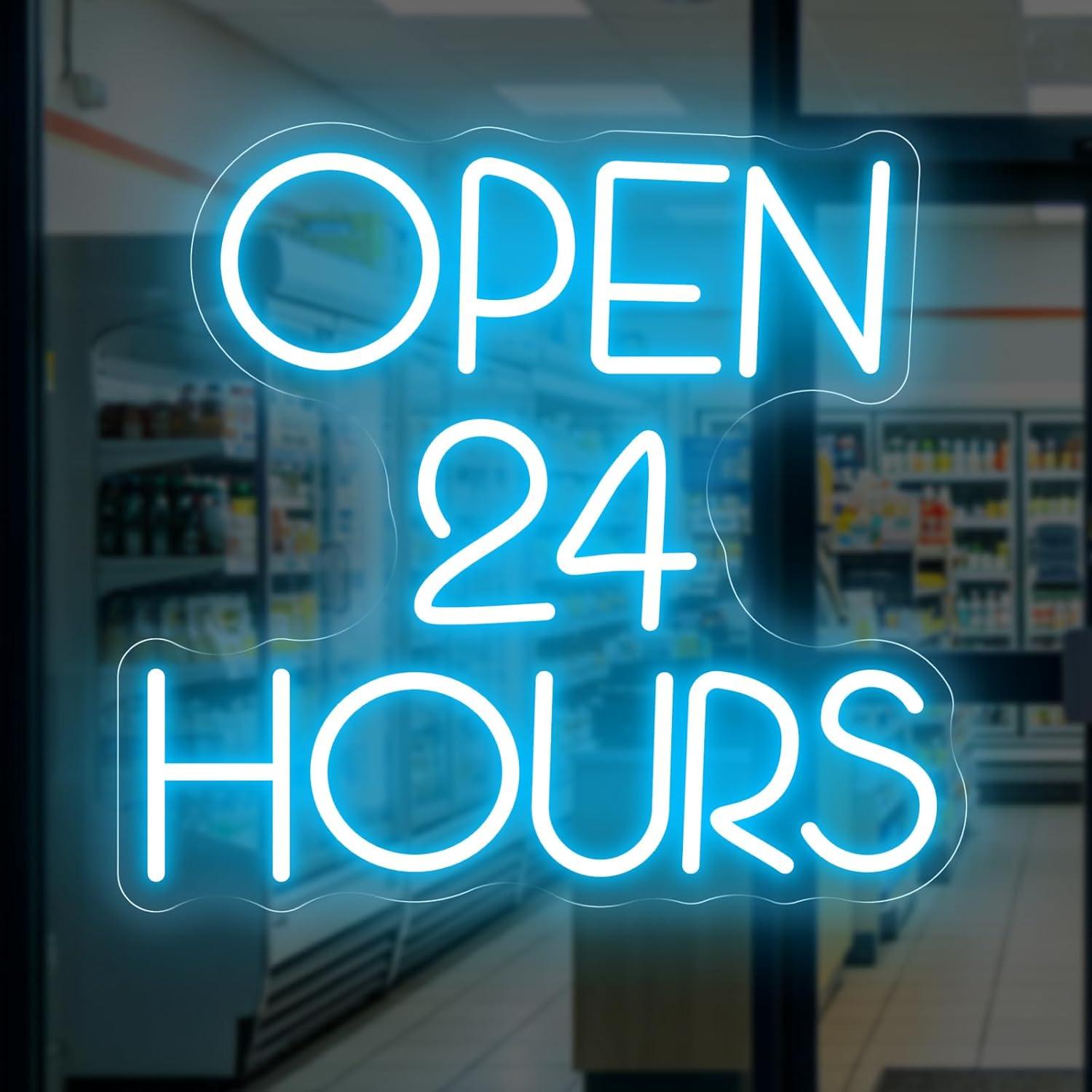 24시간 영업 네온사인 USB 디밍 가능 LED 조명  - Decor Lighting Opening Hours 리뷰 및 가격