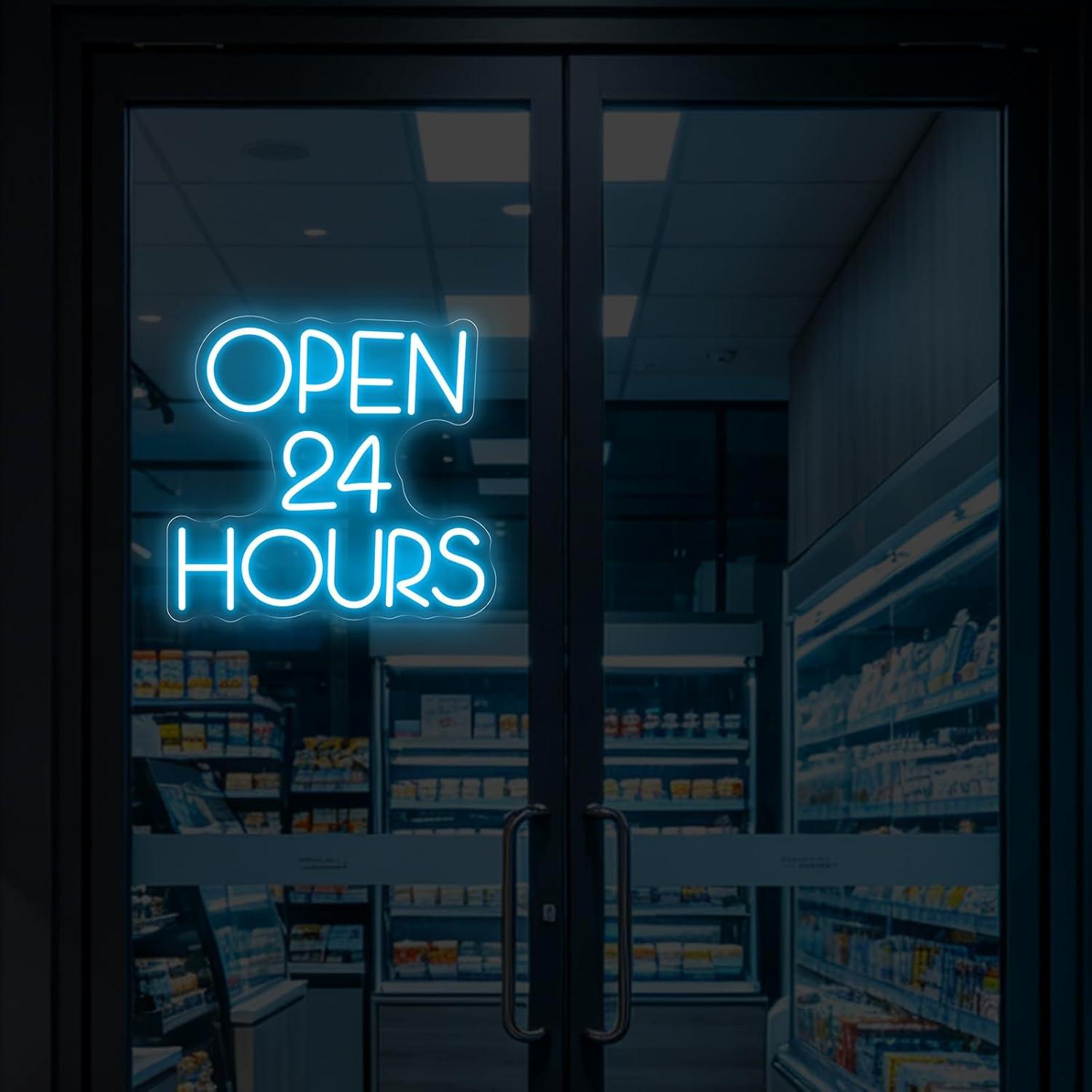 24시간 영업 네온사인 USB 디밍 가능 LED 조명  - Decor Lighting Opening Hours 리뷰 및 가격