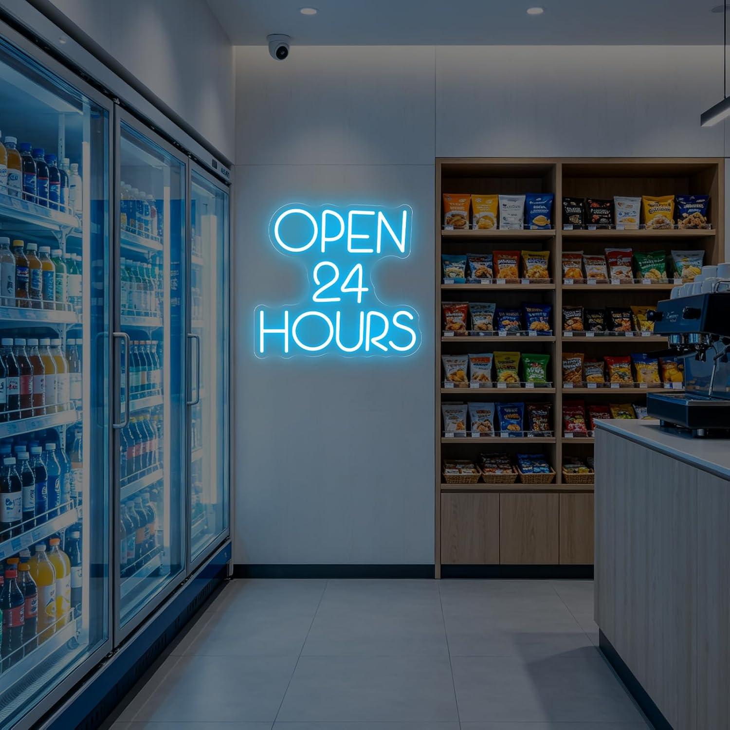 24시간 영업 네온사인 USB 디밍 가능 LED 조명  - Decor Lighting Opening Hours 리뷰 및 가격