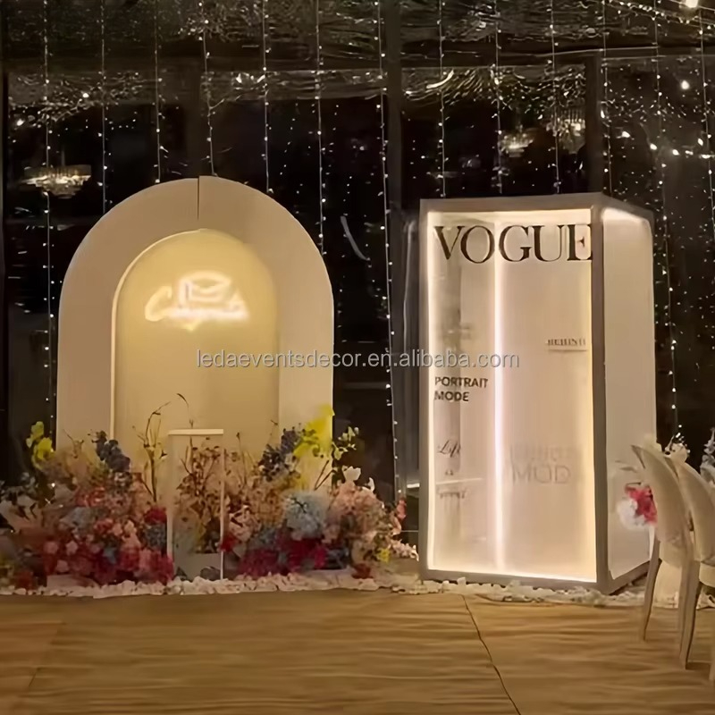 현대적인 이벤트 파티 사진 스튜디오 웨딩 무대 장식 철 - Lighting And Decor Magazine 리뷰 및 가격