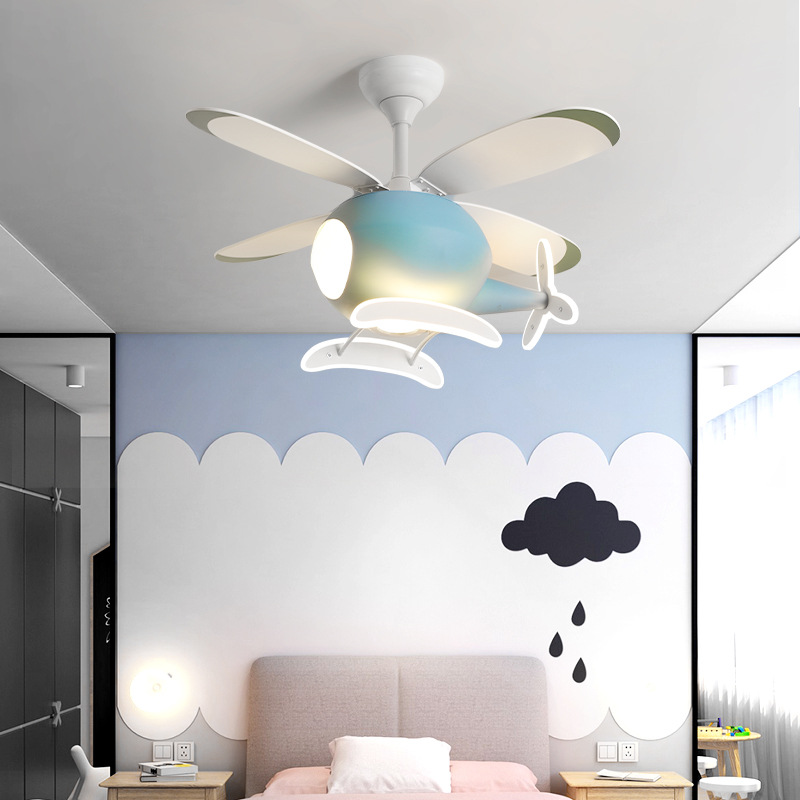 현대 창조적 인 만화 비행기 팬 라이트 간단한 장식 L - Decor Lighting & Decor Fires 리뷰 및 가격