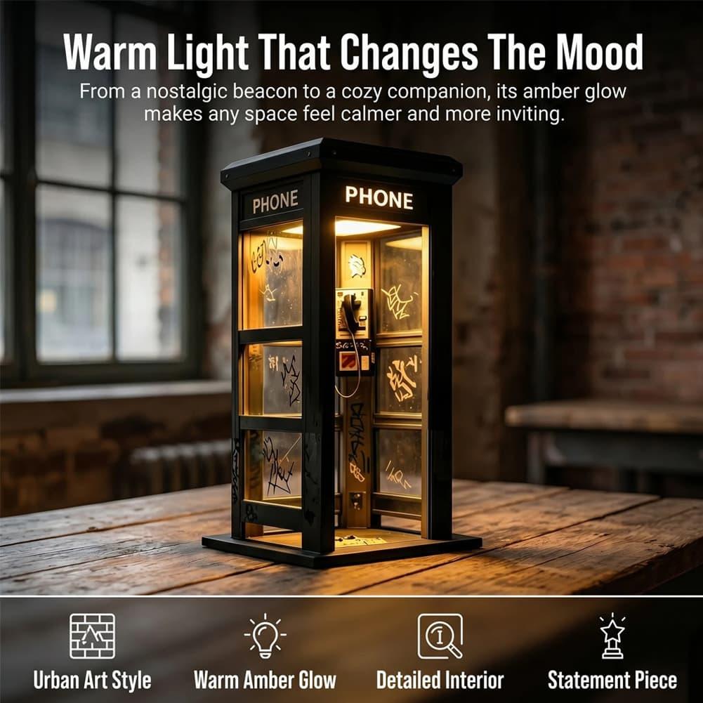 빈티지 런던 전화 부스 테이블 램프 레트로 전화 부스  - Vintage Lighting Decor 리뷰 및 가격