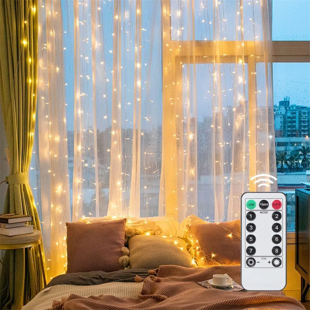 3/6M USB LED 커튼 8가지 모드 리모컨 조명  - Fairy Light Curtain 리뷰 및 가격