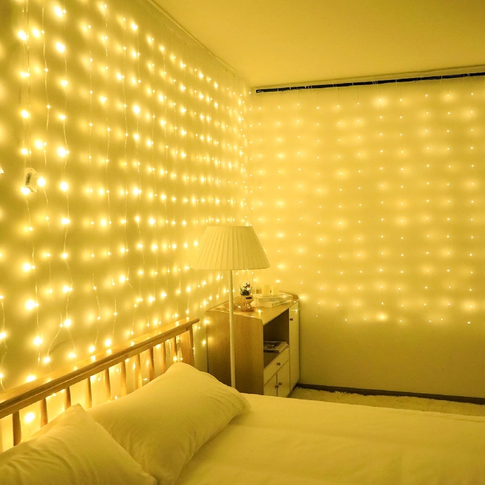 3/6m LED 커튼 스트링 조명 USB 페스툰 리모컨 - Fairy Light Curtain 리뷰 및 가격