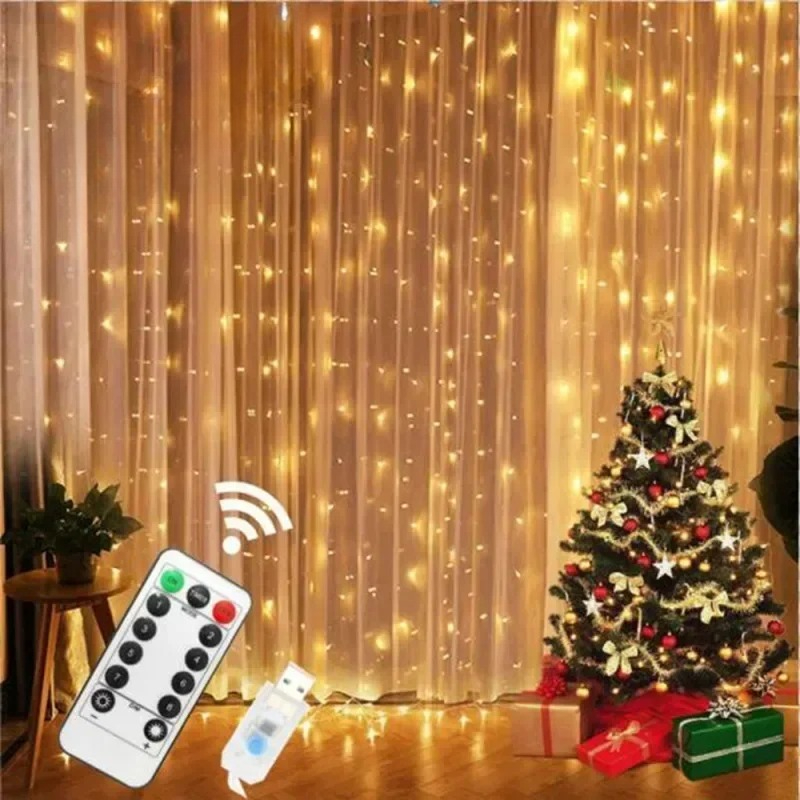 6x3M/3x3m 창문용 커튼 가랜드 USB 전원 요정 - Fairy Light Curtain 리뷰 및 가격