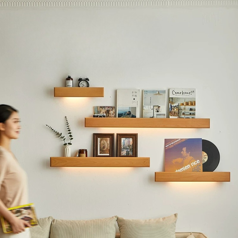 원목 벽걸이 수납 선반 플로팅 잡지 정리함 거실 침실  - Lighting And Decor Magazine 리뷰 및 가격