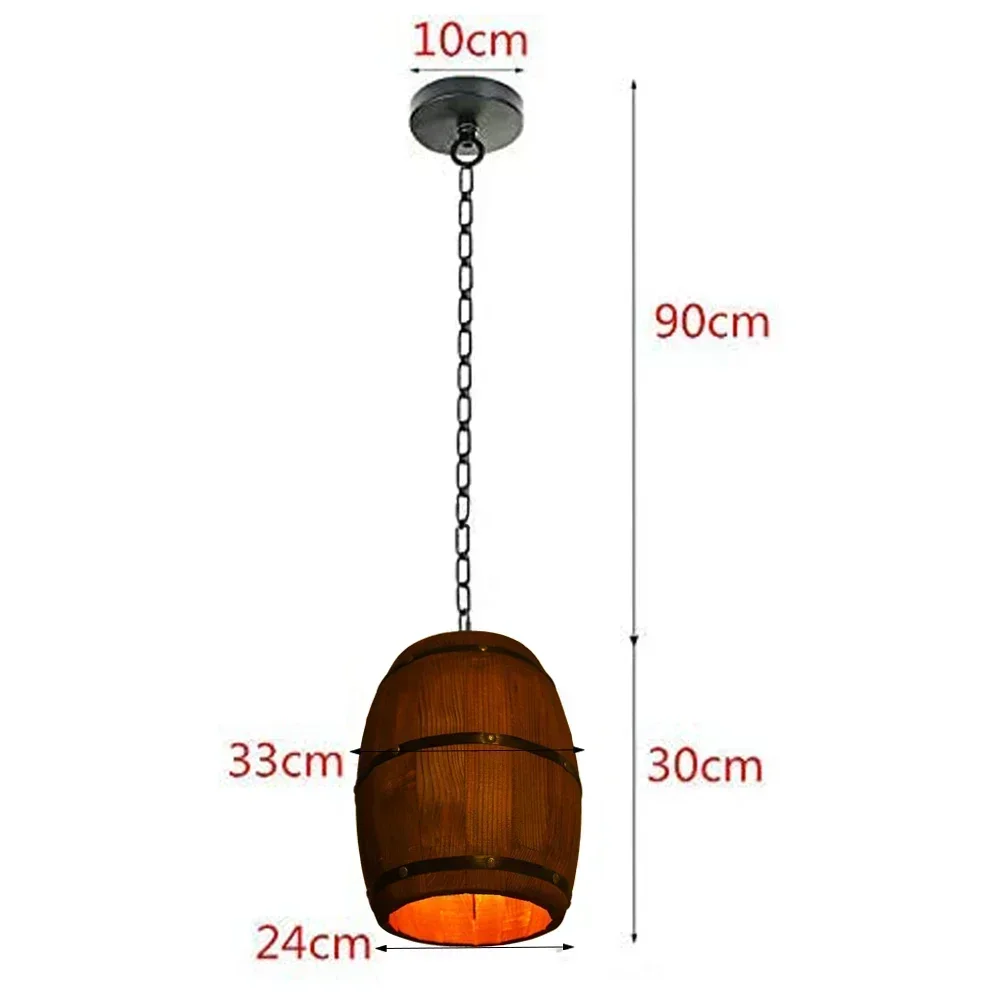 소박한 빈티지 샹들리에 나무 펜던트 조명 와인 배럴 행 - Vintage Lighting Decor 리뷰 및 가격