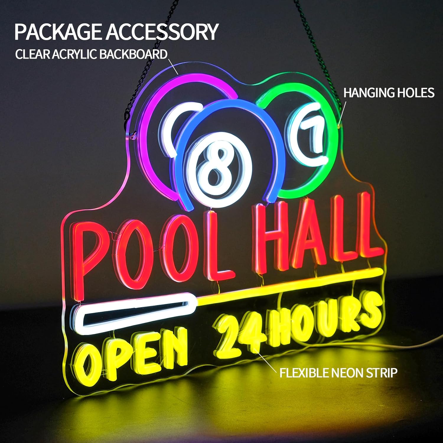 당구장 24시간 영업 네온사인 USB 전원 LED 조명 - Decor Lighting Opening Hours 리뷰 및 가격