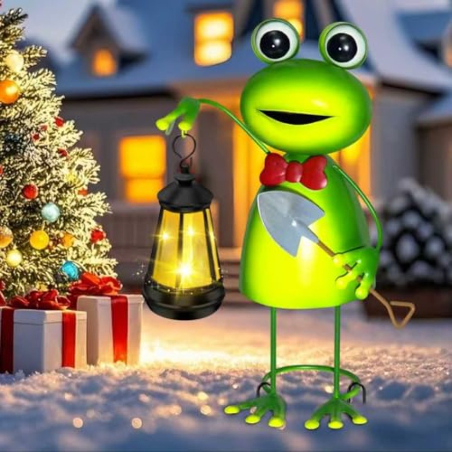 태양광 정원등 개구리 조각상, 태양광 랜턴 조명 포함, - Garden Lighting Decor 리뷰 및 가격