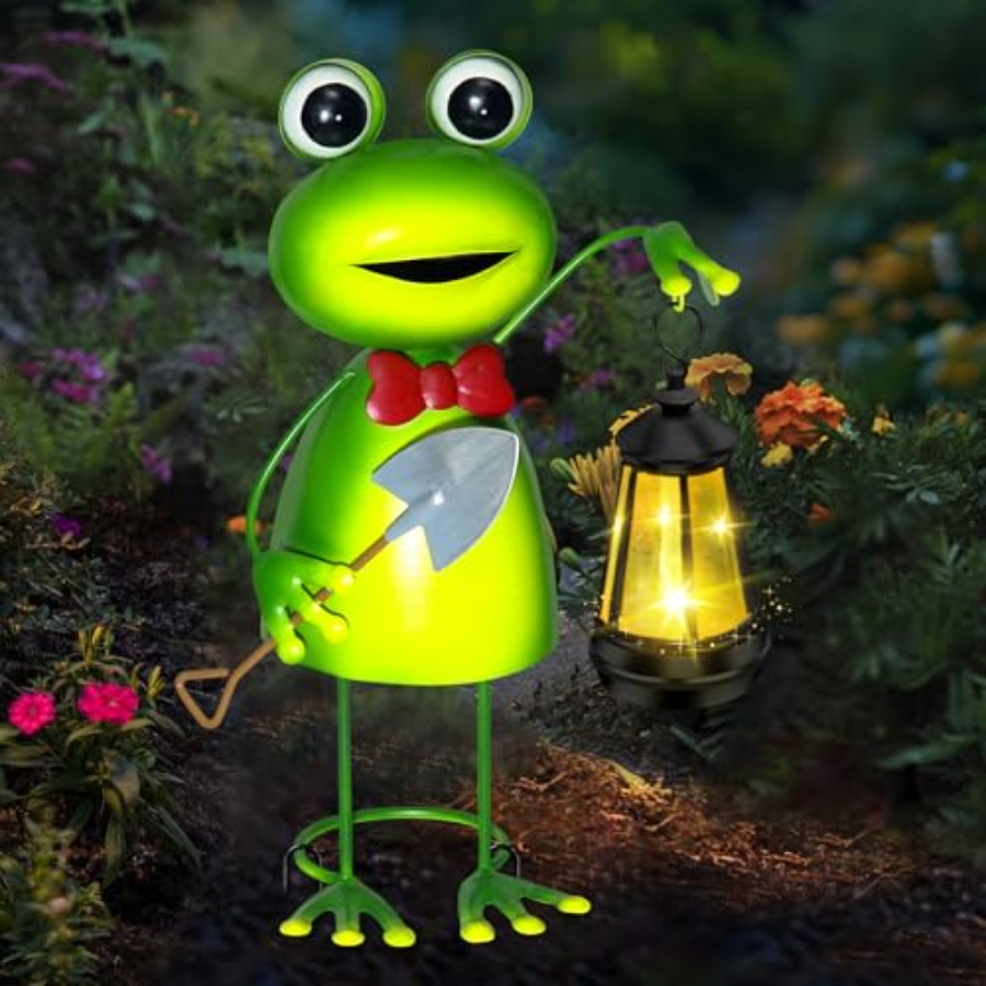 태양광 정원등 개구리 조각상, 태양광 랜턴 조명 포함, - Garden Lighting Decor 리뷰 및 가격